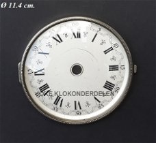 Pendule deur / wijzerplaat = bol glas  38267