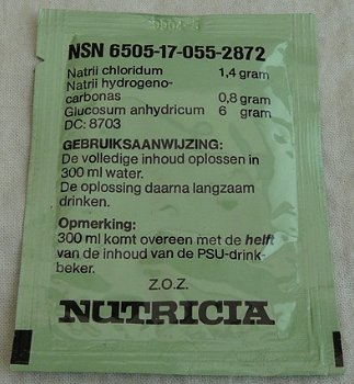 Zakje Natriumzout, Nutricia, in verpakking, Koninklijke Landmacht, 1987.(Nr.4) - 1