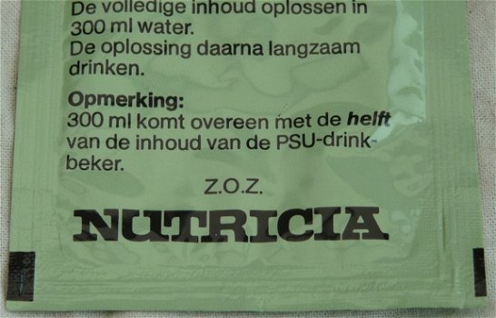 Zakje Natriumzout, Nutricia, in verpakking, Koninklijke Landmacht, 1987.(Nr.4) - 4