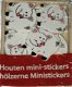 SALE! Doosje embelishments met 12 houten stickers wit varken - 1 - Thumbnail