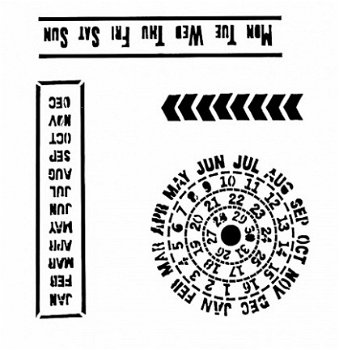 SALE NIEUW Stencil Date Planner leuk voor oa in Planner / Journal - 1