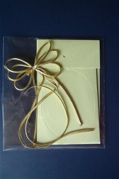 Leuke cadeau envelop met gouden strik - 6