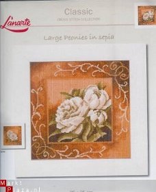 LANARTE BORDUURPAKKET LARGE PEONIES 35037