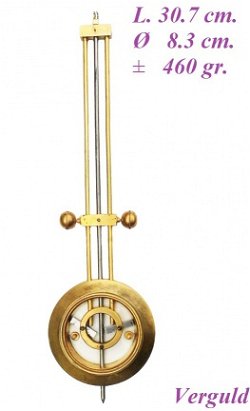 === Franse pendule slinger = verguld = oud === 28424