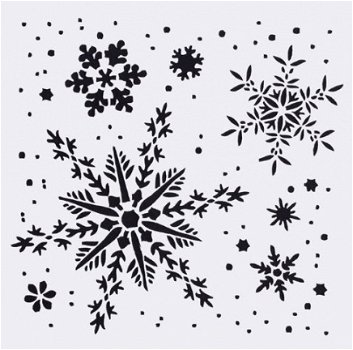 SALE NIEUW Stencil Snowflakes and Icecrystals - 1