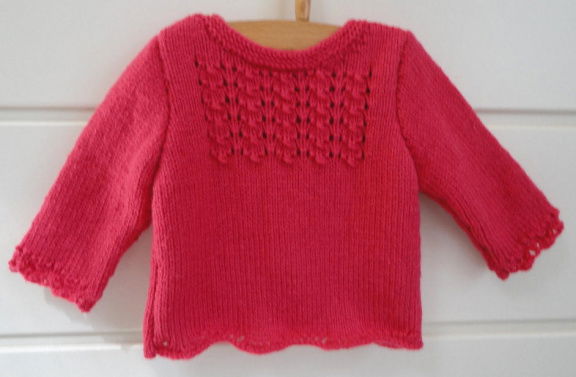 003 cyclaam-rood truitje voor ca. 3 maanden(maat 56-62) - nr. 1