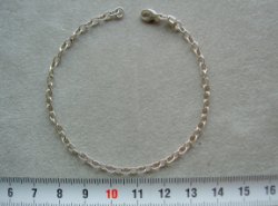 Zilveren armband anker 19 cm, 3mm