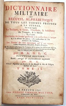 Dictionnaire Militaire 1751 CHESNAYE-DES-BOIS - Krijgsmacht - 8