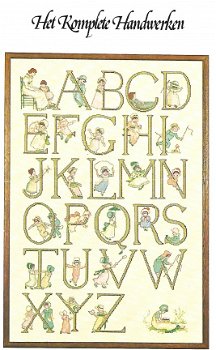 Borduurpatroon letter J uit borduuralfabet Het Komplete Handwerken - 2