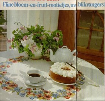 Libelle Kruissteekwerkblad bloem- en fruitmotiefjes - 1
