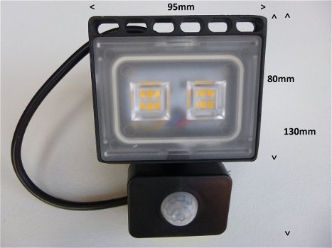 Buitenlamp LED met beweginssensor 10W 10 Watt sensor warmwit 3000K - 1