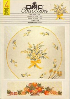 Borduurpatroon DMC Collection 4: Tafelkleed met mimosa en randje - 1