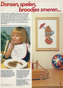 Borduurpatroon met beren: Dansen, Spelen, Broodjes smeren - 1