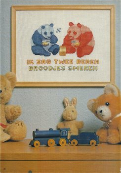 Borduurpatroon met beren: Dansen, Spelen, Broodjes smeren - 2