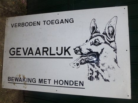 metalen plaat van een Waarschuwingsbord - 1