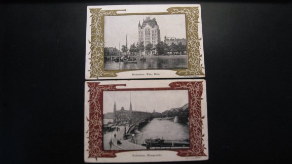 2 x Originele antieke ansichtkaarten Rotterdam (653)...jaren 00 - 1