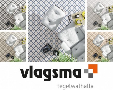 Retro Decortegels Vives Vloertegels Vlagsma Tegels - 1