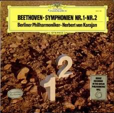 LP Beethoven Symphonie nr.1 en nr. 2 - Karajan
