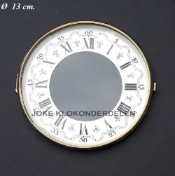 Pendule deur / wijzerplaat = bol glas 38418
