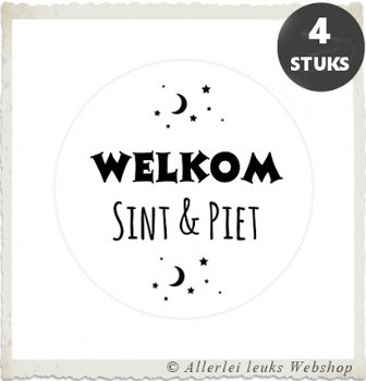 stickers pakjesavond Ø 40mm sinterklaas sint en piet inpakken verpakken - 2