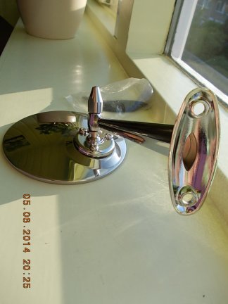 Oldtimer Spiegel Chroom Universeel Nieuw. KT432 - Afbeelding 3
