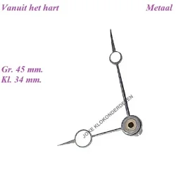 = Wijzers Franse pendule = 38430