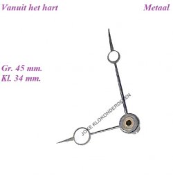 === Wijzers Franse pendule = oud === 38430