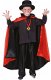 Dracula cape zwart-rood (nylon) kind maat 116 140 164. - 1 - Thumbnail