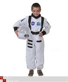 Astronaut jumpsuit wit maat 104 116 128 140 152