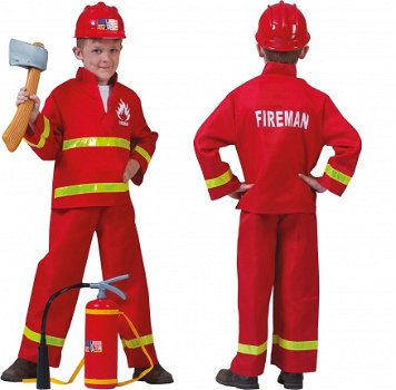 Brandweerman 2 delig maat 116 140 164 - 1