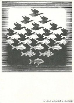Ansichtkaart Escher, Lucht en Water - 1