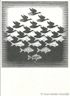 Ansichtkaart Escher, Lucht en Water
