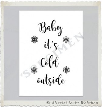 Winter kaart quote magic winter A6 wenskaarten decoratie - 5