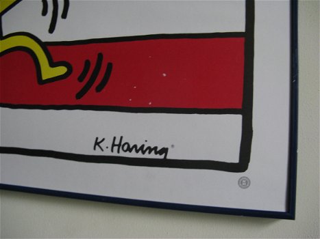 Een grote kleurrijke poster van Keith Haring! - 2
