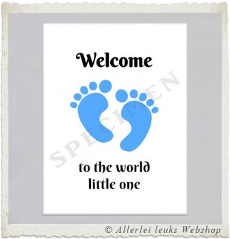 Baby kaart welcome little one roze A6 wenskaarten - 3