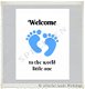 Baby kaart welcome little one roze A6 wenskaarten - 3 - Thumbnail