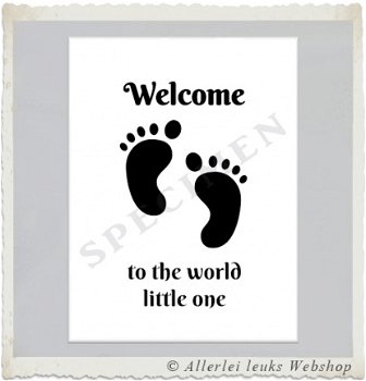 Baby kaart welcome little one roze A6 wenskaarten - 4