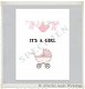 Baby kaart welcome little one roze A6 wenskaarten - 6 - Thumbnail