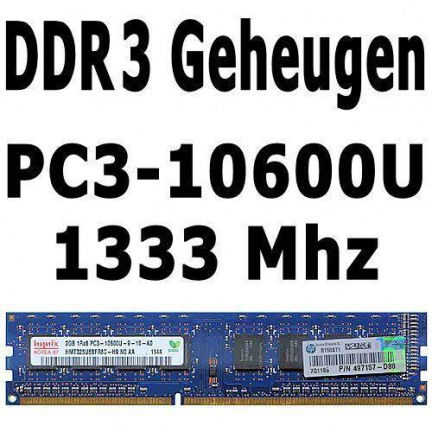 2GB & 4GB DDR3 1333-1600 Mhz Desktop Geheugen 10600U 12800U - Afbeelding 2