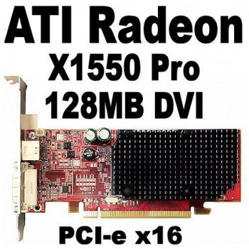 ATI Radeon X1550 256MB FH/LP PCI-e VGA Kaart | Dual | TV-Out - 1