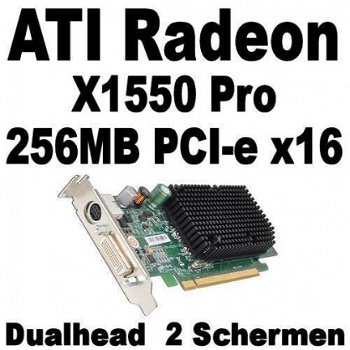 ATI Radeon X1550 256MB FH/LP PCI-e VGA Kaart | Dual | TV-Out - 2