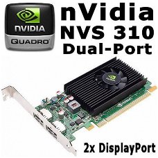 nVidia Quadro NVS 310 Dual-Port DP/DVI/HDMI PCI-e VGA Kaart