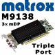 Matrox M9138 1GB PCI-e x16 Triple Head | HDMI DVI DP | Win10 - 1 - Thumbnail