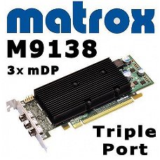 Matrox M9138 1GB PCI-e x16 Triple Head | HDMI DVI DP | Win10