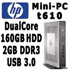 HP t610 Mini-PC DualCore 1.65Ghz 160GB HDD | USB3.0 | SATA 2