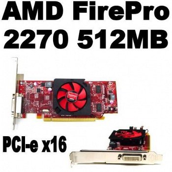 AMD FirePro 2270 Dual-View 512MB PCI-e x16 | DMS59 | Win 10 - 1