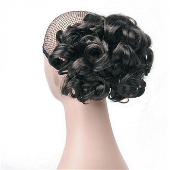 Chignon elastisch haarstukje / vlinderkam in diverse kleuren € 12,95 - 4