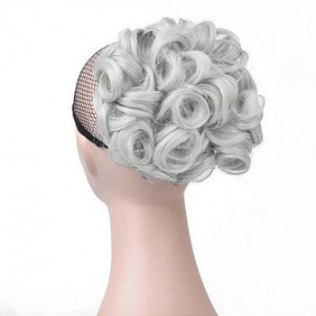 Chignon elastisch haarstukje / vlinderkam in diverse kleuren € 12,95 - 6