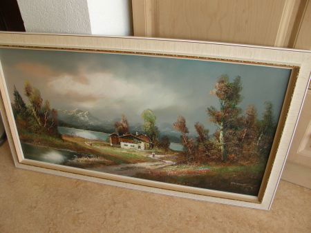 Gesigneerd schilderij uit Indonesië. - Afbeelding 3