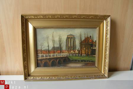Gesigneerd schilderij op paneel. Zie foto's. - nr. 1